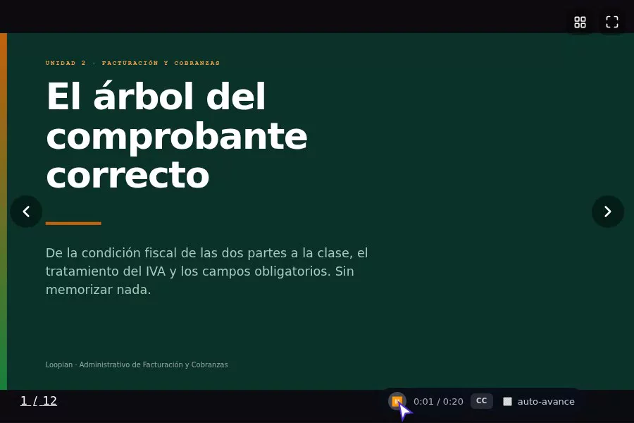 Clase visual real de Facturación y Cobranzas